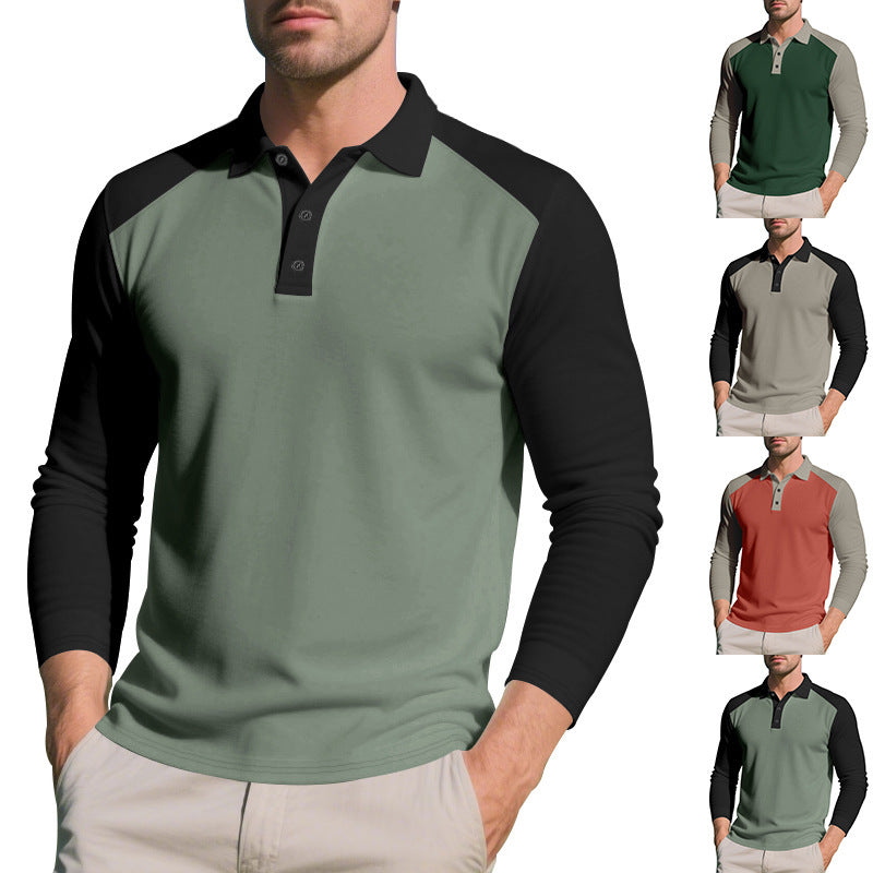Lapel Long Sleeve Golf Shirt