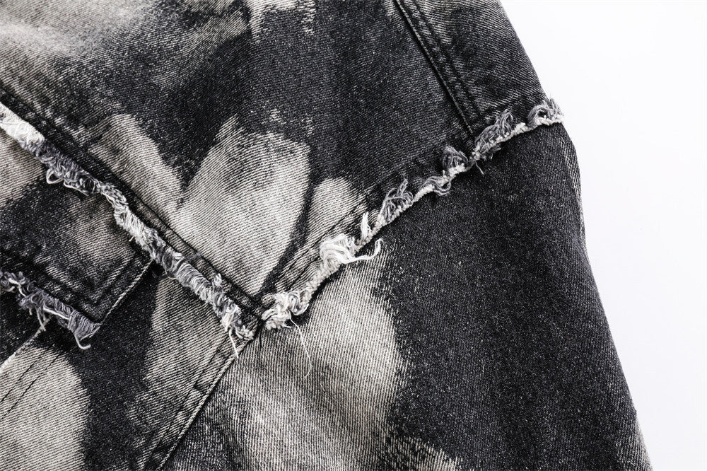 Tie-Dye Splash Ink Artistic Denim Jacket