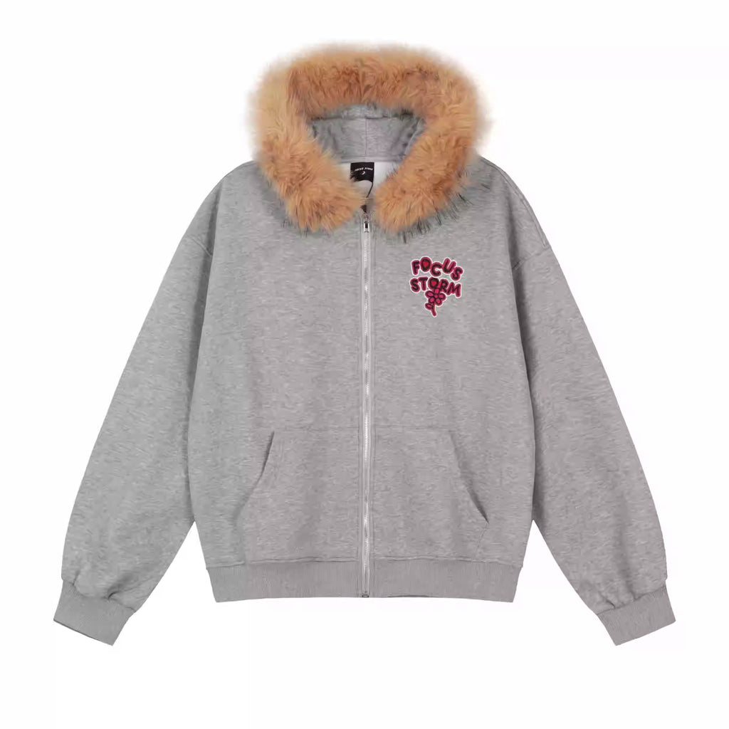 Retro Stitch Casual Zip Jacket