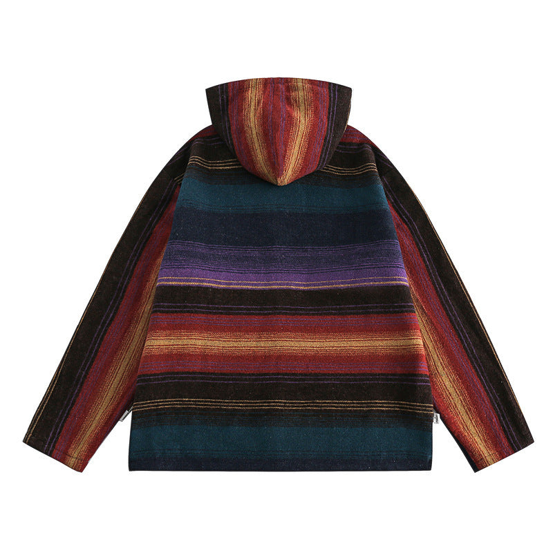 Vintage Stripe Hoodie Jacket