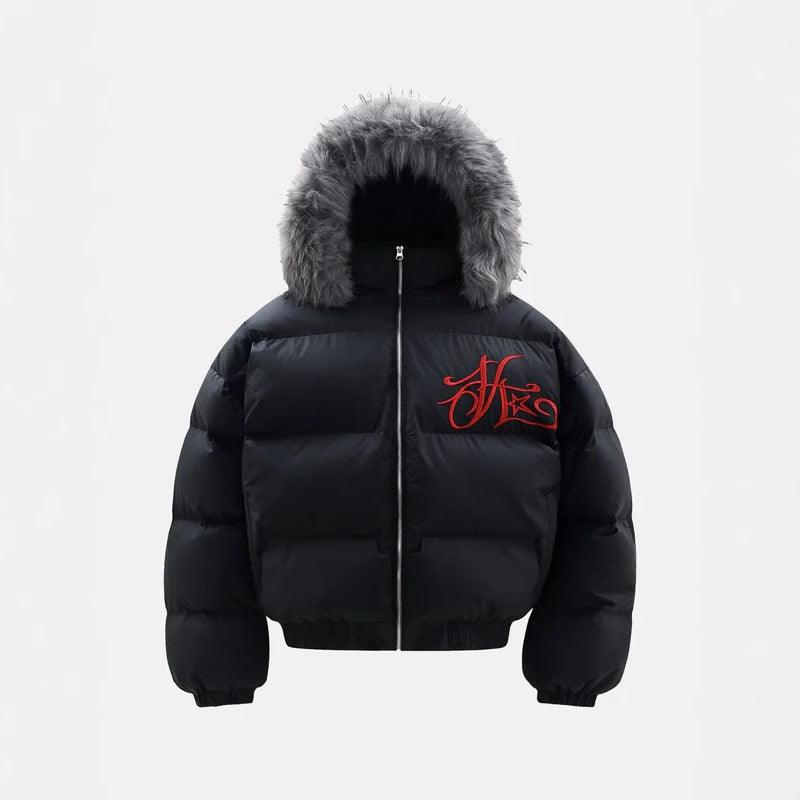 Men's American-style Vintage Zipper Cardigan Cotton-padded Jacket