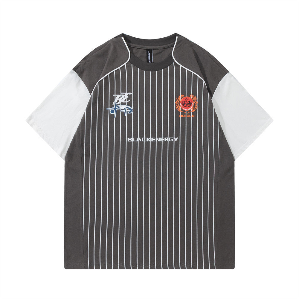 Patchwork Striped Short Sleeve Tee