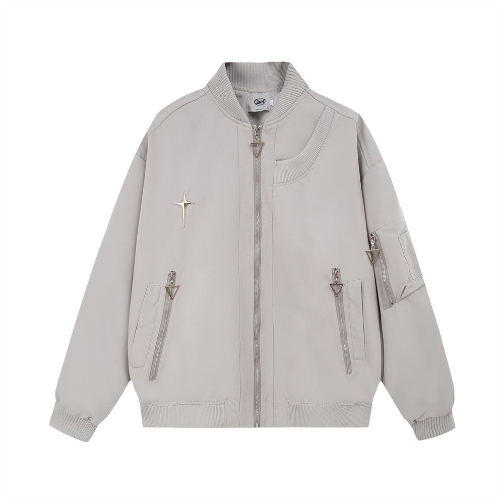 Cross Detail Flight Jacket