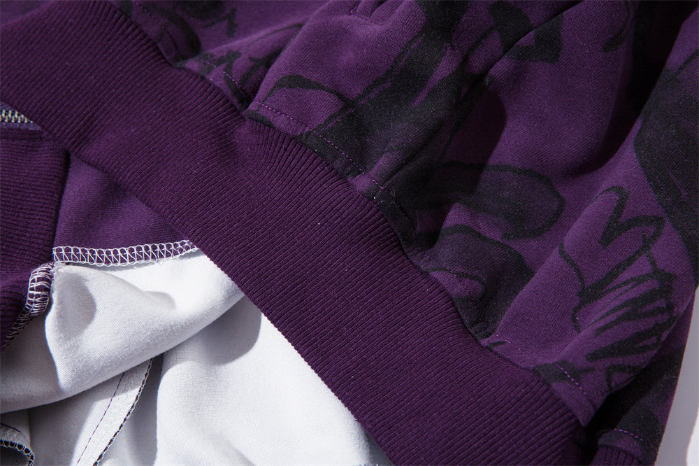 Men’s Graffiti Print Hoodie – Urban Street Edition