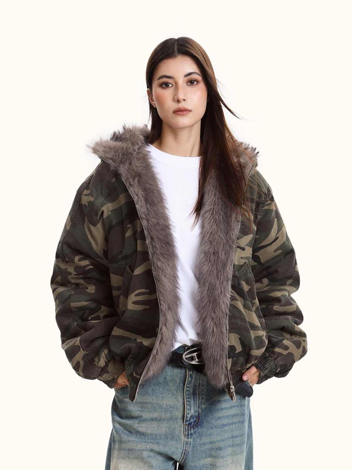 Hooded Camouflage Jacket