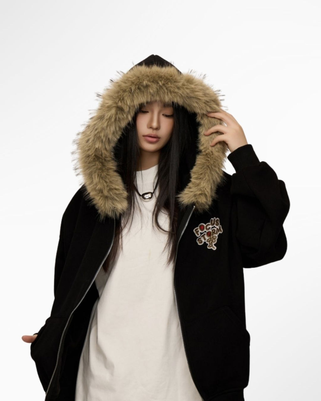 Retro Stitch Casual Zip Jacket