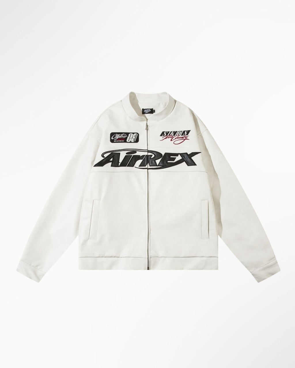 ValorMen Embroidered PU Leather Jacket