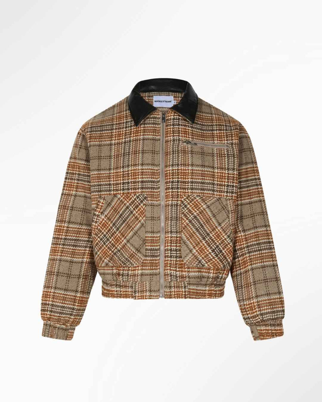 HeritageGrid Unisex Retro Plaid Turn-Down Collar Coat