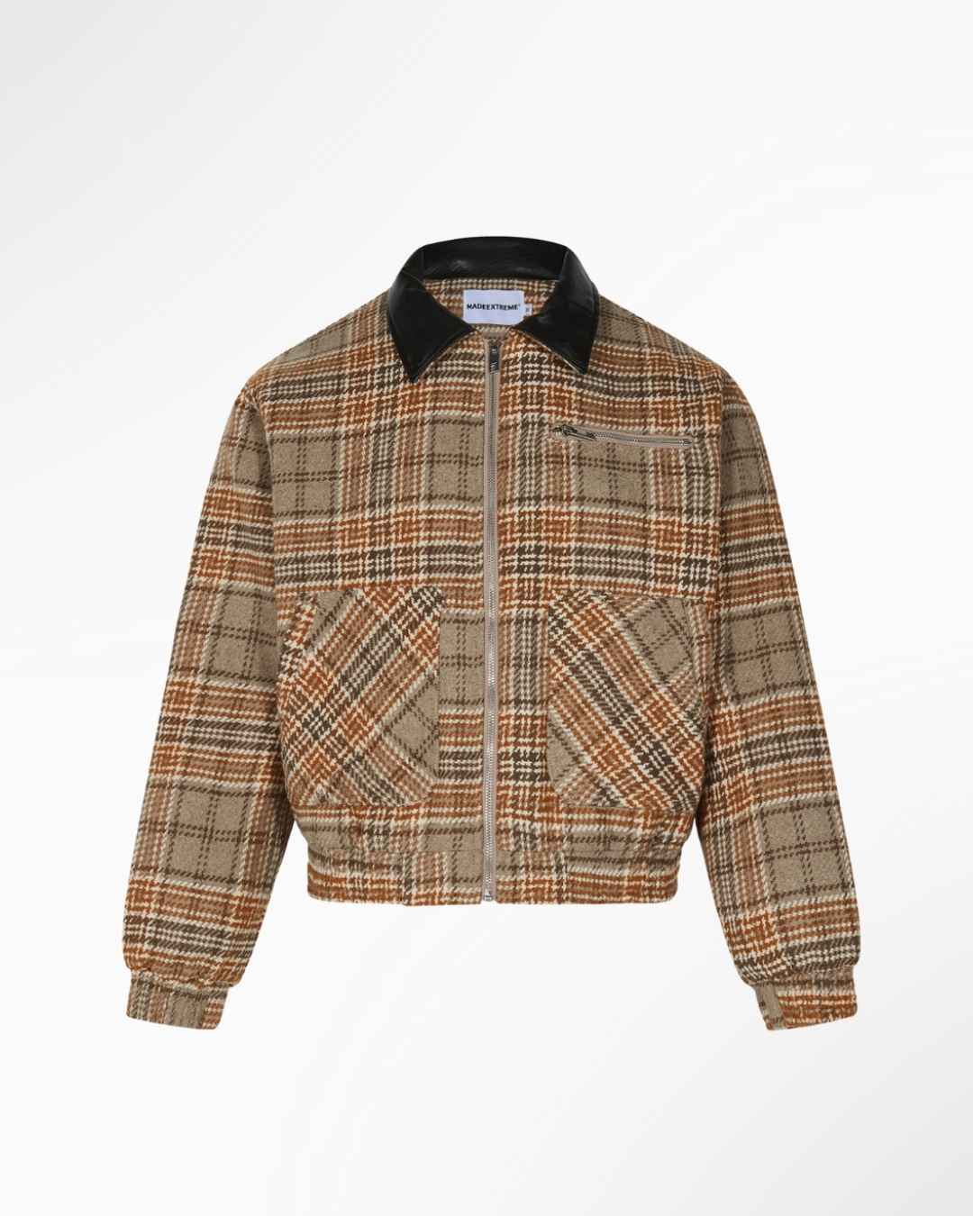 HeritageGrid Unisex Retro Plaid Turn-Down Collar Coat